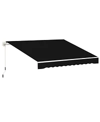 Outsunny 8' x 6.6' Patio Retractable Awning, Manual Sun Shade