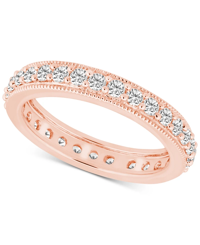 Diamond Beaded Edge Eternity Band (7/8 ct. t.w.) 14k Gold