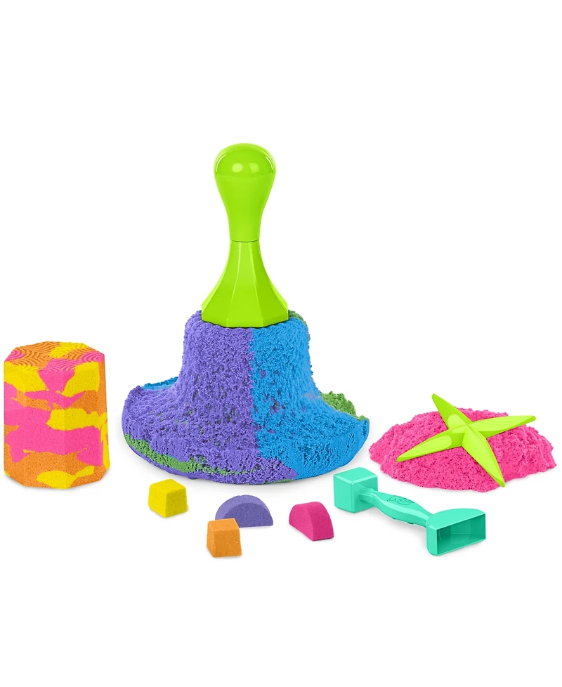 Kinetic Sand Squish N Create with Blue, Yellow, and Pink Play Sand