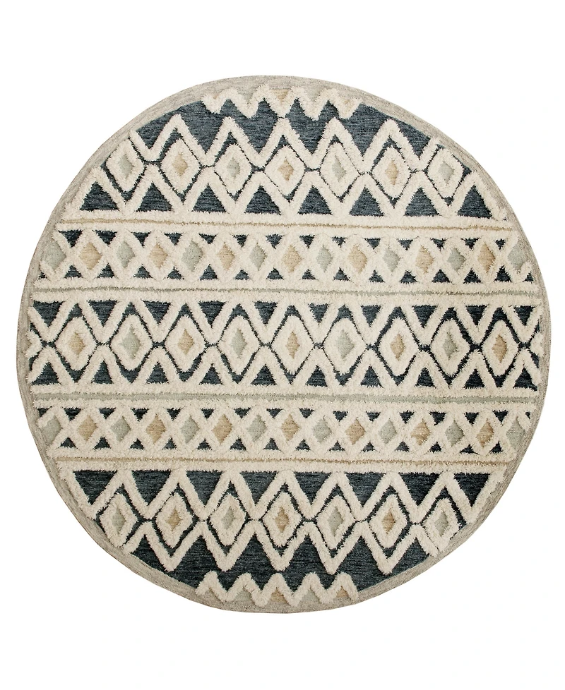 Closeout! Lr Home Sweet SINUO54111 4' x 4' Round Area Rug