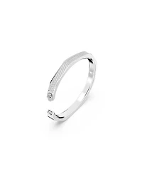 Swarovski Crystal Dextera Bangle Octagon Shape Pave Medium White Rhodium Plated