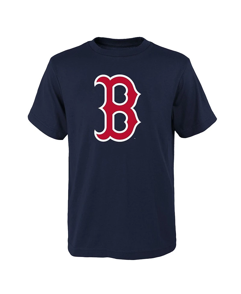 Big Boys and Girls Navy Boston Red Sox Logo Primary Team T-shirt