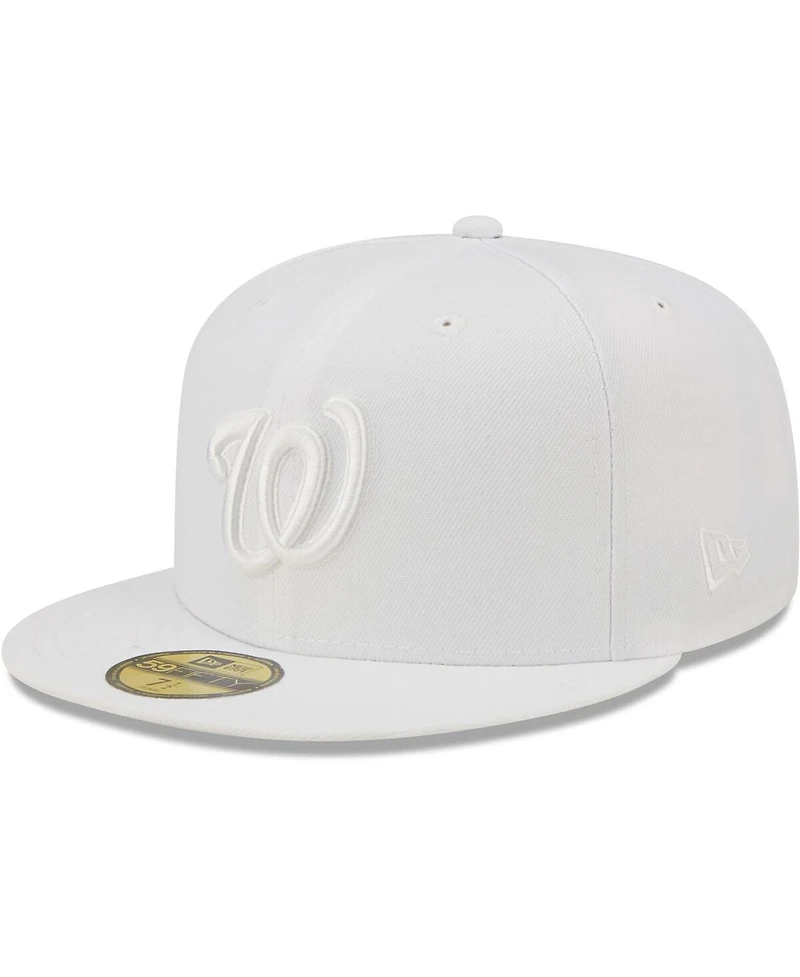 Men's New Era Washington Nationals White on 59FIFTY Fitted Hat
