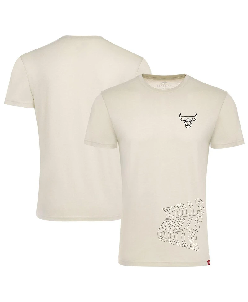 Men's and Women's Sportiqe Cream Chicago Bulls 1966 Collection Comfy Tri-Blend T-shirt