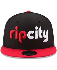 Men's New Era Black, Red Portland Trail Blazers 2-Tone 9FIFTY Adjustable Snapback Hat