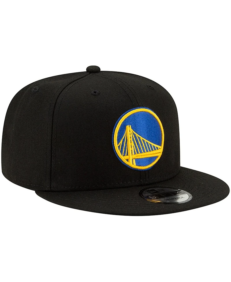 Men's New Era Black Golden State Warriors Official Team Color 9FIFTY Snapback Hat