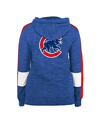 Women's New Era Royal Chicago Cubs Colorblock Full-Zip Hoodie