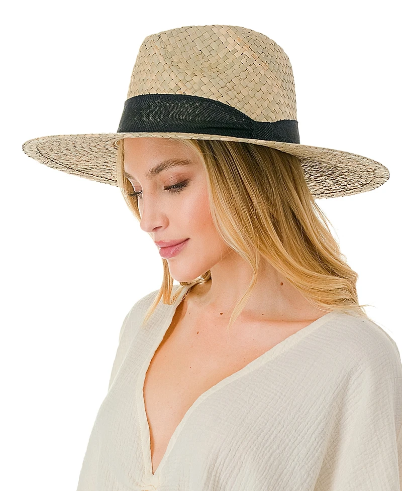 Marcus Adler Trim Detail with Straw Panama Hat