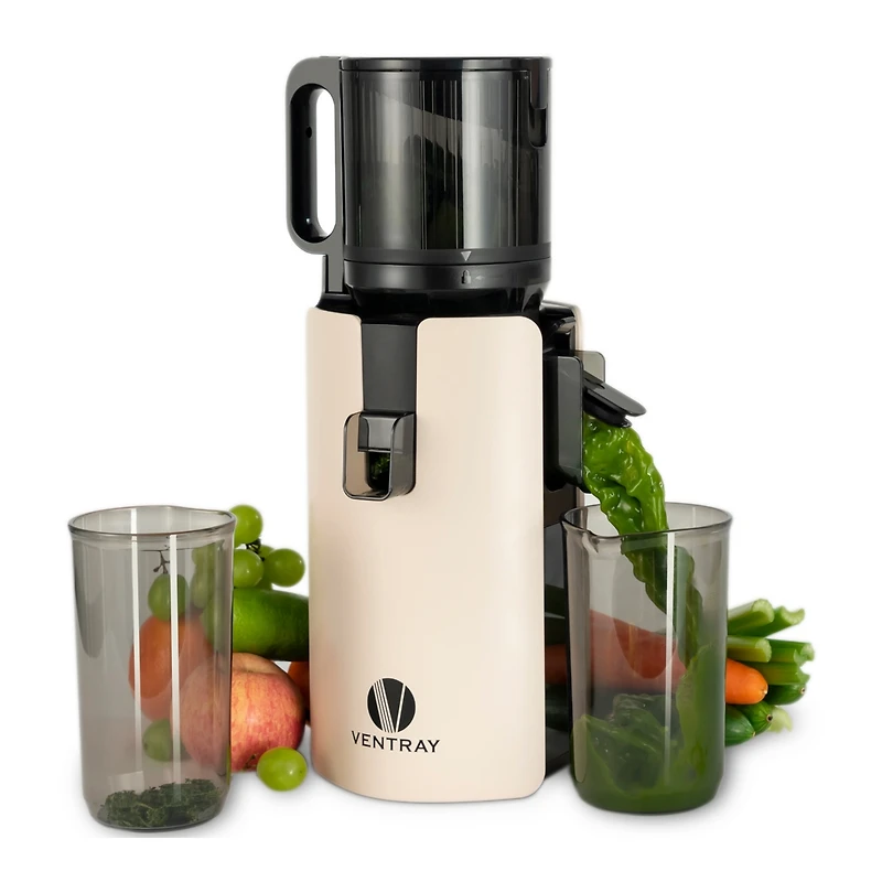 Cold Press Juicer, 4.7" Large Feed Chute Masticating Juicer with Extended Extraction Tech for Fruits & Vegetables
