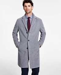 Tommy Hilfiger Men's Addison Wool-Blend Trim Fit Overcoat
