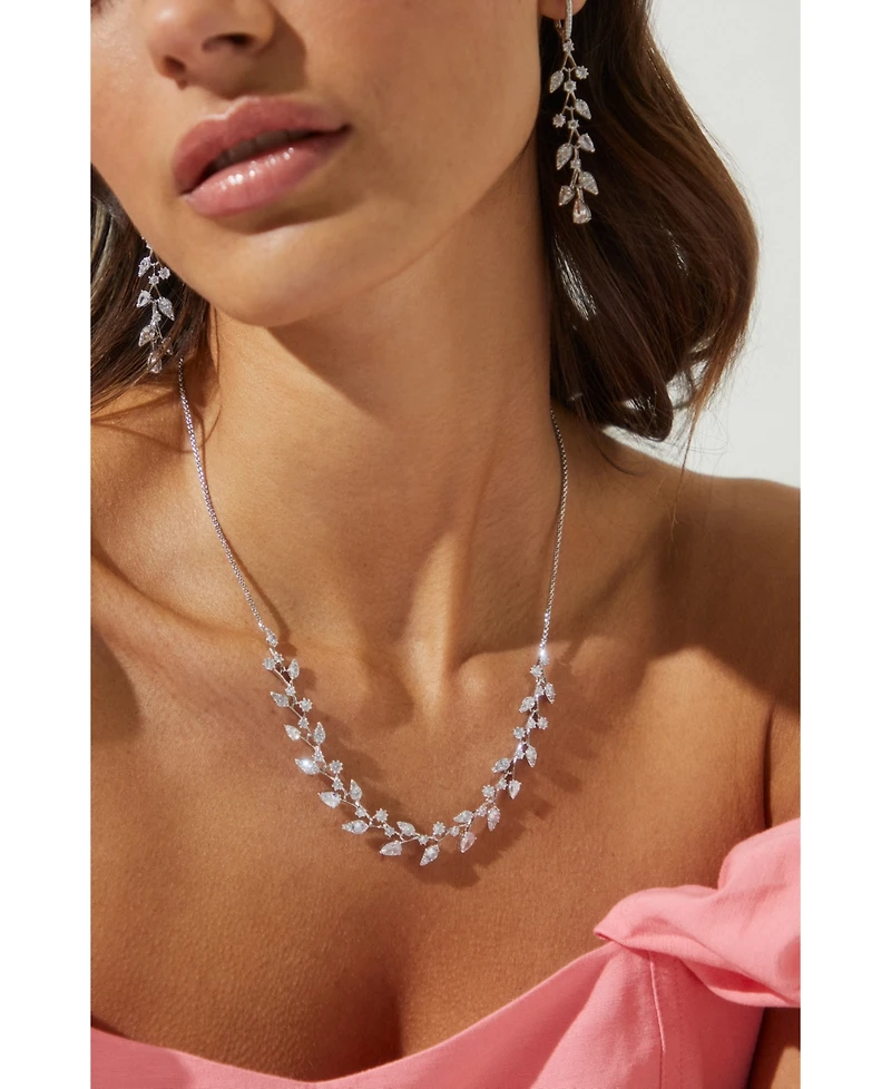Eliot Danori Cubic Zirconia Adjustable Frontal Necklace