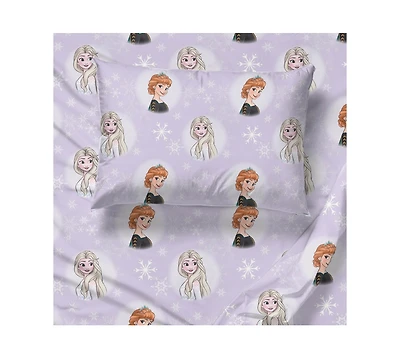 Saturday Park Disney Frozen Watercolor 100% Organic Cotton Full Sheet Set