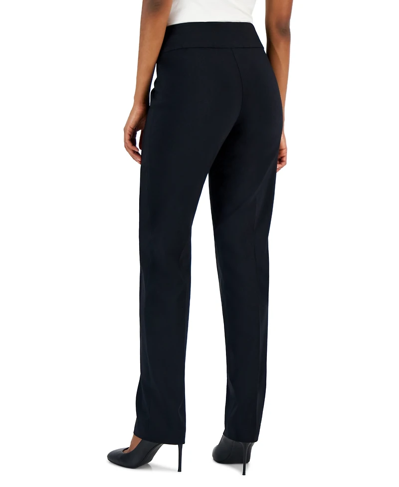 I.n.c. International Concepts Women's Tummy-Control Pull-On Straight-Leg Pants, Created for Macy's