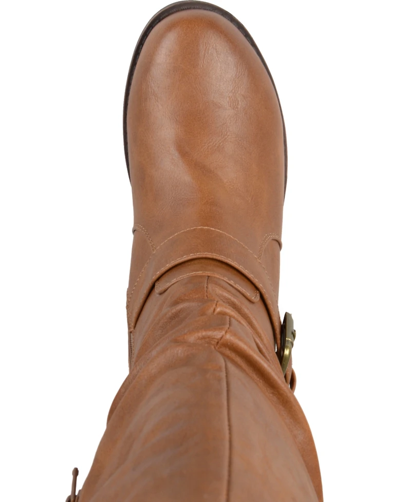 Journee Collection Women's Stormy Wide Calf Knee High Riding Boots