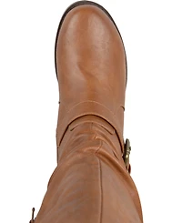 Journee Collection Women's Stormy Wide Calf Knee High Riding Boots