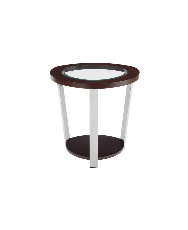 Steve Silver Duncan 23" Round Mixed Media End Table