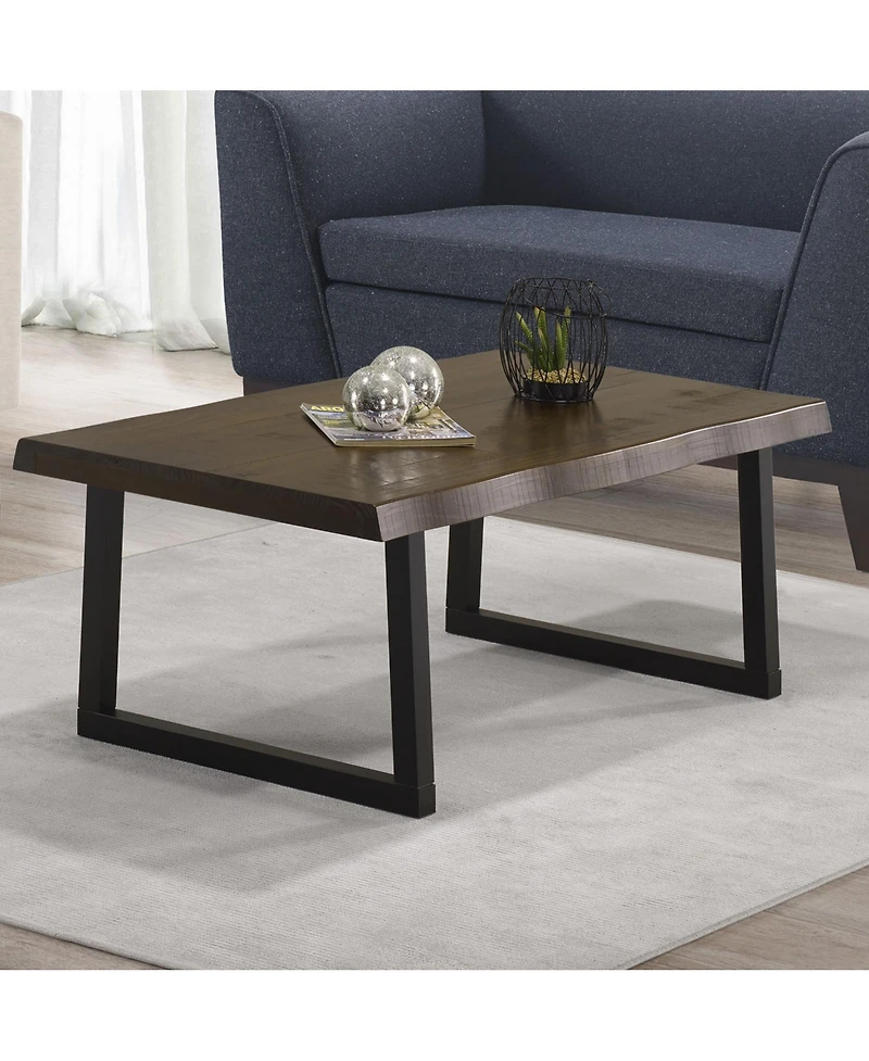 Closeout Steve Silver Jennings 48" Solid Wood Live Edge Cocktail Table