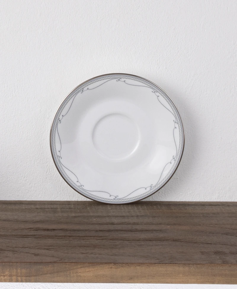 Noritake Satin Flourish 4 Piece Saucer Set, Service for 4
