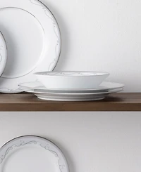 Noritake Satin Flourish 4 Piece Soup Bowl Set, Service for 4