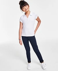 Nautica Big Girls Uniform Short Sleeve Performance Knit Polo Top