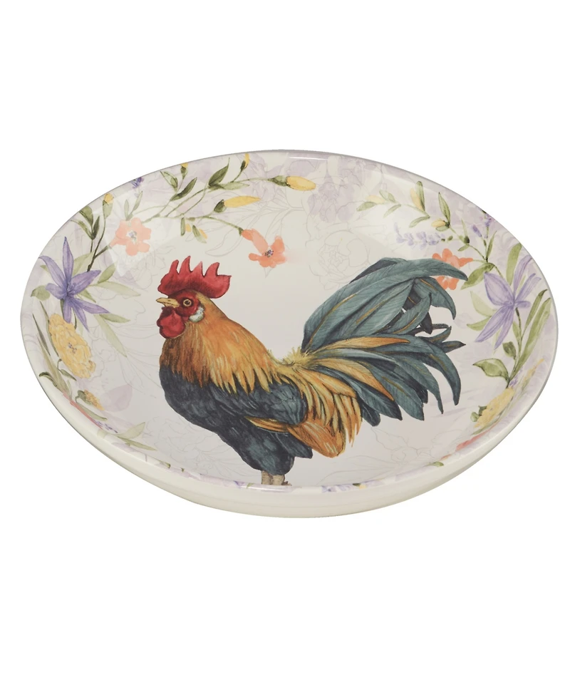 Certified International Floral Rooster Serving/Pasta Bowl 13"