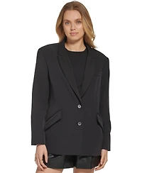 Dkny Women's Peak Lapel Two-Button Long-Sleeve Blazer