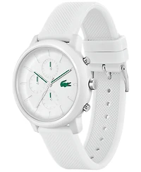 Lacoste Men's L 12.12. Chrono White Silicone Strap Watch 43mm