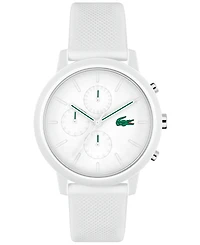 Lacoste Men's L 12.12. Chrono White Silicone Strap Watch 43mm