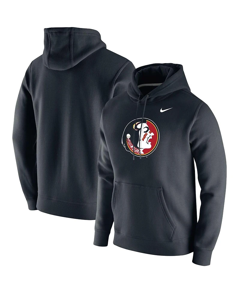 Men's Nike Black Florida State Seminoles Vintage-Inspired School Logo Pullover Hoodie