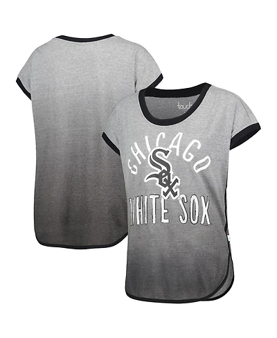Women's Touch Gray, Black Chicago White Sox Home Run Tri-Blend Sleeveless T-shirt