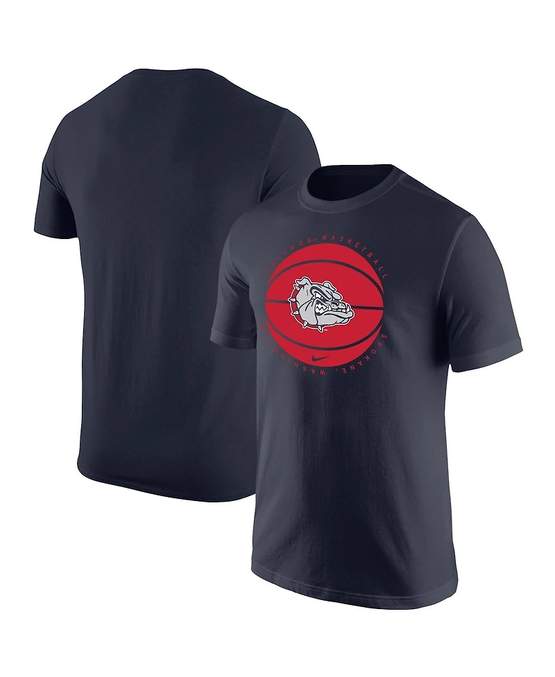 Men's Nike Navy Gonzaga Bulldogs Basketball Logo T-shirt