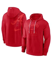 Men's Nike Red Atlanta Braves Statement Ball Game Pullover Hoodie