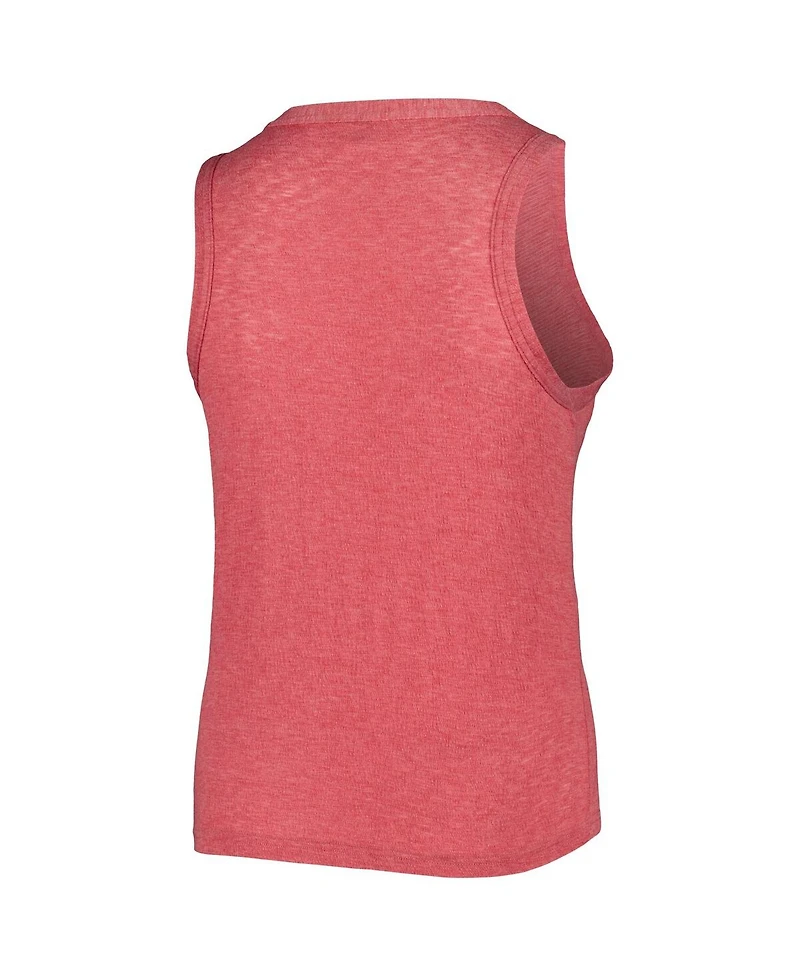 Women's Soft As A Grape Red St. Louis Cardinals Plus Size High Neck Tri-Blend Tank Top