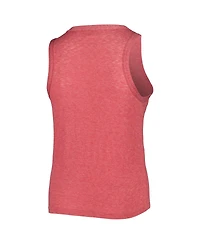 Women's Soft As A Grape Red St. Louis Cardinals Plus Size High Neck Tri-Blend Tank Top