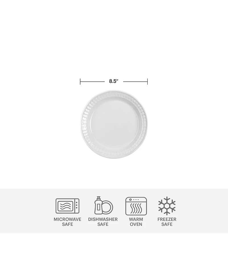 Portmeirion Botanic Garden Harmony White 12 Piece Dinnerware Set, Service for 4