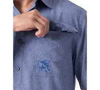 Guy Harvey Men's Short Sleeve Heathered Fishing Shirt