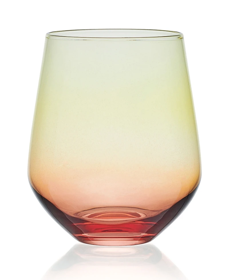 Mikasa Chroma 13 Ounce Stemless Wine Glass 4-Piece Set