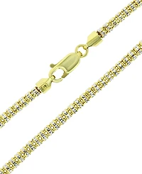 Ice Link 18" Chain Necklace in 10k Two-Tone Gold