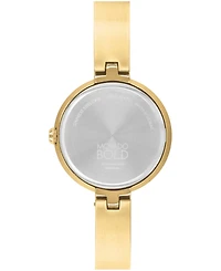 Movado Women's Bold Bangles Swiss Quartz Ionic Plated Gold-Tone Steel Watch 28mm