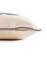 Eddie Bauer Bear Applique Grey Felt Decorative Pillow, 16" x 20"