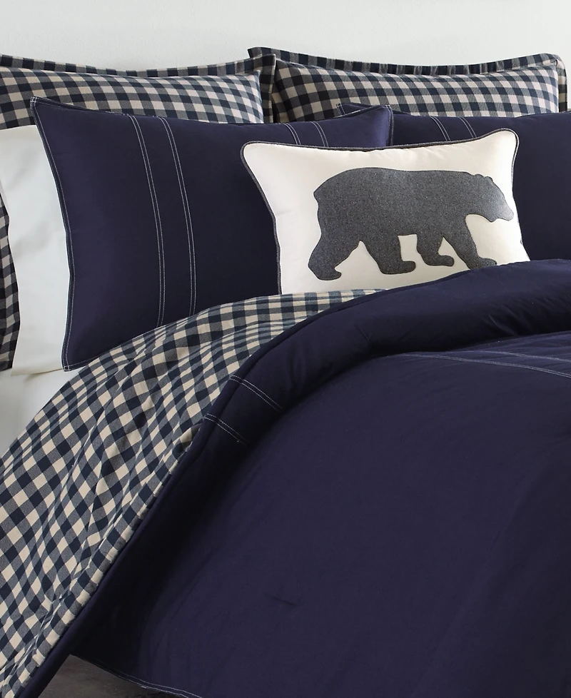 Eddie Bauer Kingston Cotton Reversible 2 Piece Comforter Set, Twin