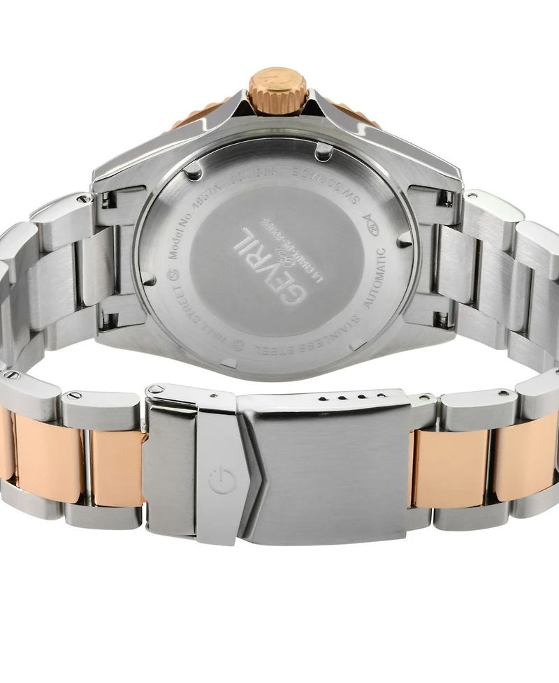 Gevril Men's Wall Street Swiss Automatic Two-Tone Stainless Steel Watch 43mm