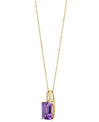Citrine (3 ct. t.w.) & Diamond Accent 18" Pendant Necklace 14k Gold (Also available Garnet and Amethyst)