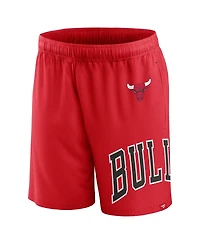 Men's Fanatics Red Chicago Bulls Free Throw Mesh Shorts