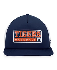 Men's Majestic Navy, White Detroit Tigers Foam Trucker Snapback Hat