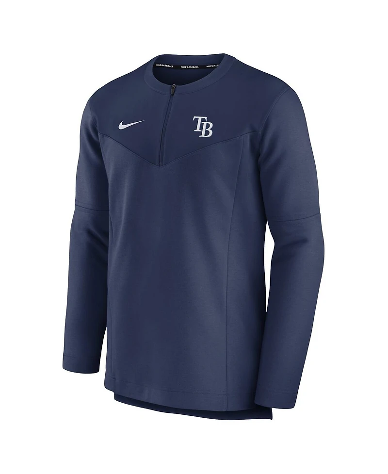 Men's Nike Navy Tampa Bay Rays Authentic Collection Game Time Performance Half-Zip Top