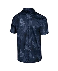 Men's Colosseum Navy Michigan Wolverines Big and Tall Palms Polo Shirt