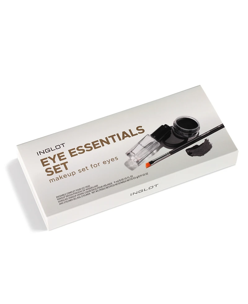 Inglot Eye Essential Set Duraline with Amc Eyeliner Gel 77 and Makeup Brush 31T, 3 Piece