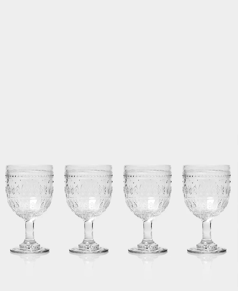 Euro Ceramica Fez Wine Glasses, Set of 4