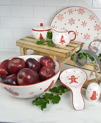 Euro Ceramica Winterfest Round Serving Bowl